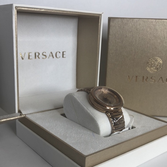 VERSACE Icon Rose Dial Ladies Watch - Picture 8 of 12